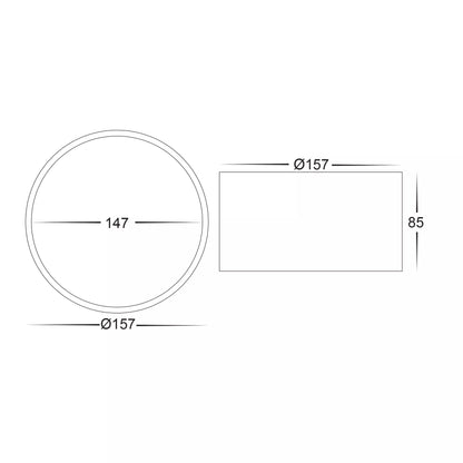 Nella 18w LED Surface Mounted Downlight Black 240v