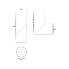 Nella 7w LED Rotatable Surface Mounted Downlight Black 240v