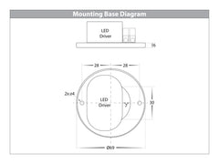 Nella 7w LED Surface Mounted Downlight White 240v