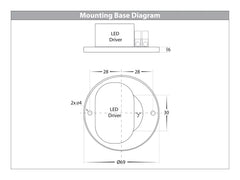 Nella 7w LED Surface Mounted Downlight Black 240v