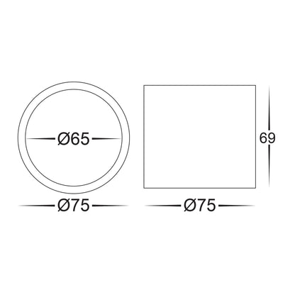 Nella 7w LED Surface Mounted Downlight White 240v