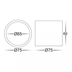 Nella 7w LED Surface Mounted Downlight Black 240v