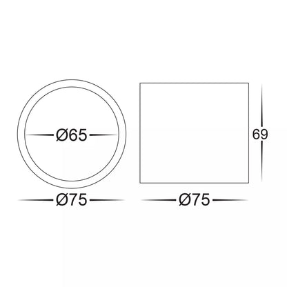 Nella 7w LED Surface Mounted Downlight Black 240v