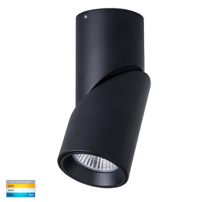 Nella 12w LED Rotatable Surface Mounted Downlight Black 240v