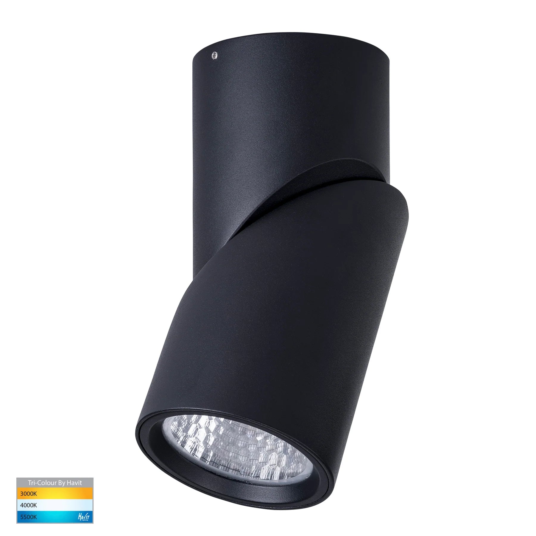 Nella 18w LED Rotatable Surface Mounted Downlight Black 240v