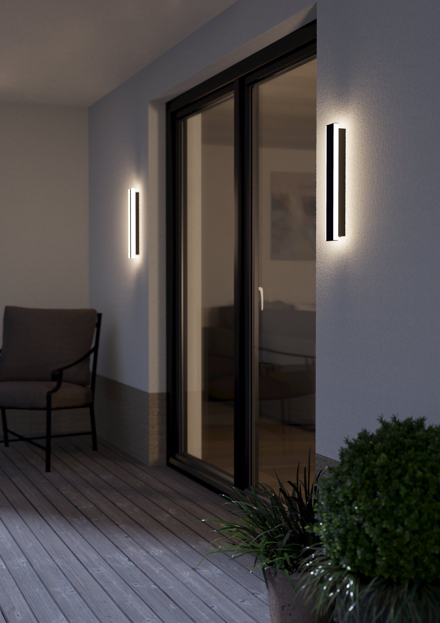 Neviano Small LED Wall Light Black