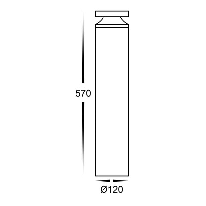 Noray 570mm LED Black Bollard