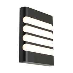 Odessa Grill LED Exterior Wall Light Black