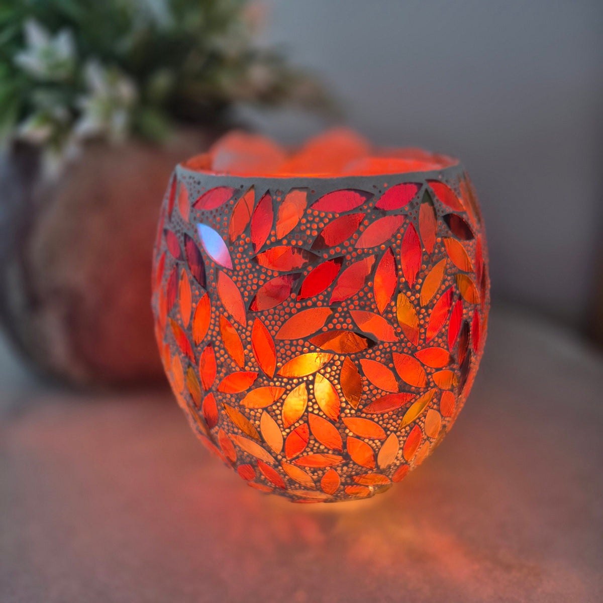 Mosaic Vase Salt Lamps