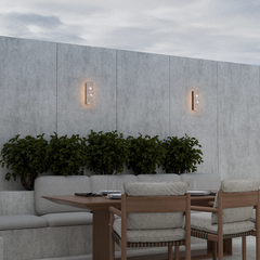 Orville Travertine Rectangular Outdoor Wall Light