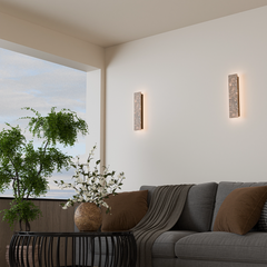 Orville Travertine Rectangular Outdoor Wall Light
