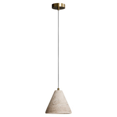 Orville Travertine Cone Pendant