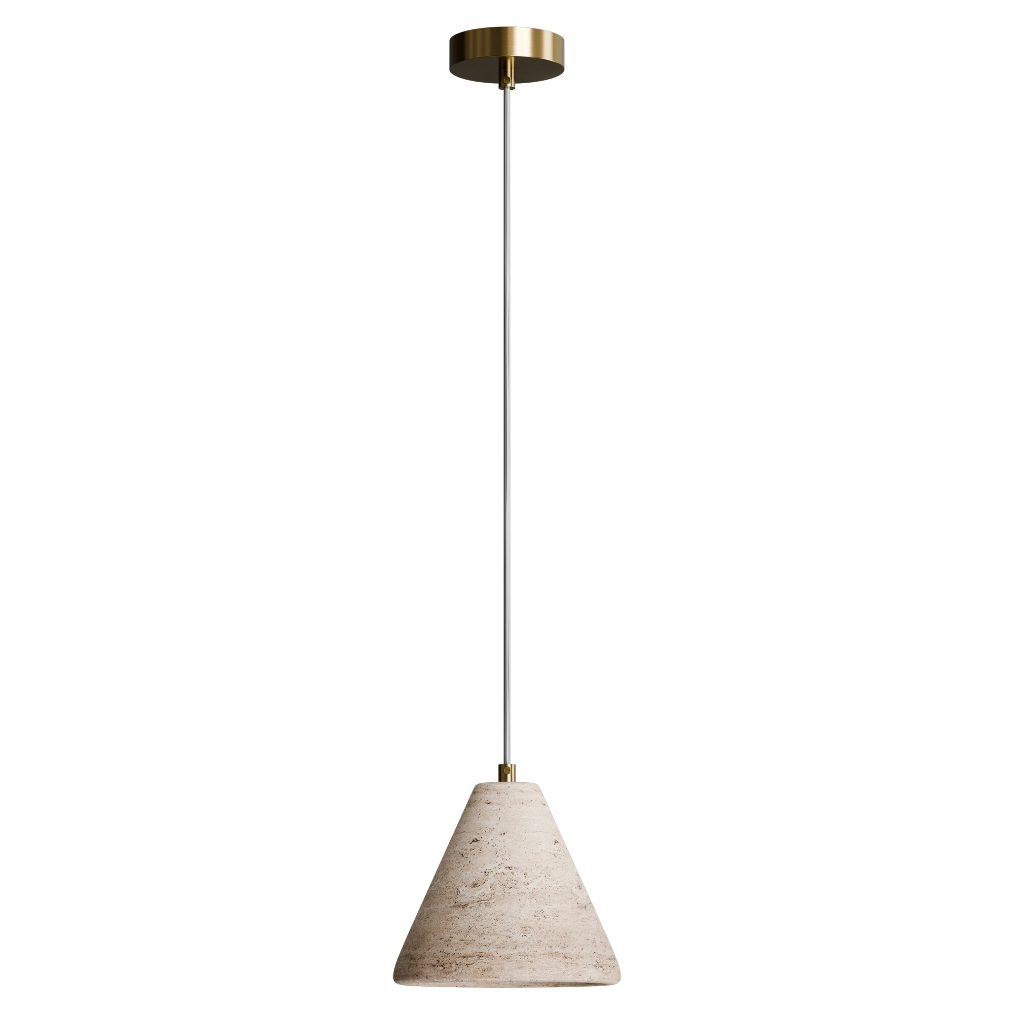 Orville Travertine Cone Pendant