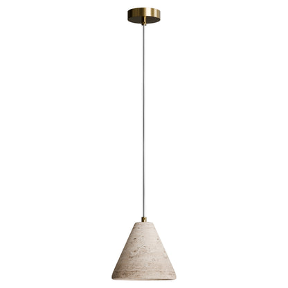 Orville Travertine Cone Pendant