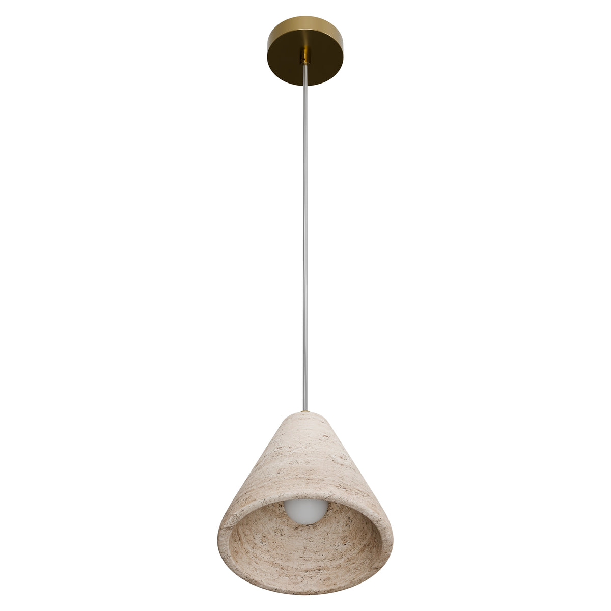 Orville Travertine Cone Pendant