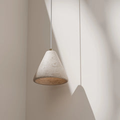 Orville Travertine Cone Pendant