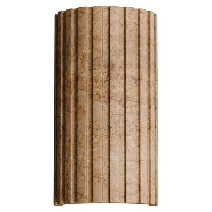 Orville Travertine Reeded Up/Down Wall Light