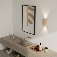Orville Travertine Reeded Up/Down Wall Light