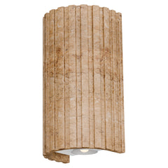 Orville Travertine Reeded Up/Down Wall Light