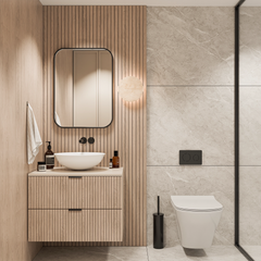 Orville Travertine Eclipse Round Wall Light