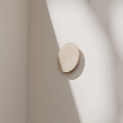 Orville Travertine Eclipse Round Wall Light
