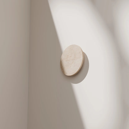 Orville Travertine Eclipse Round Wall Light