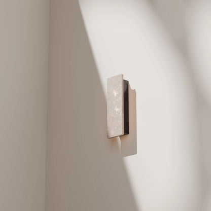 Orville Travertine Rectangular Outdoor Wall Light