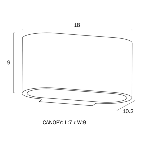 Ovita Gypsum Up/Down Wall Light