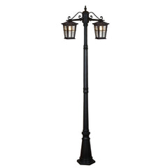 Eden Twin Exterior Post Light Black