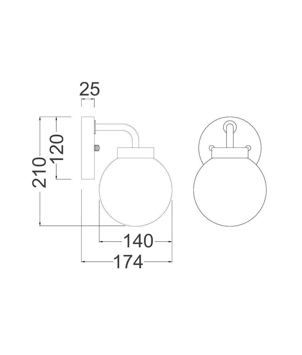 Palla Marble Wall Light
