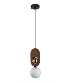 Palta Brass & Timber Pendant