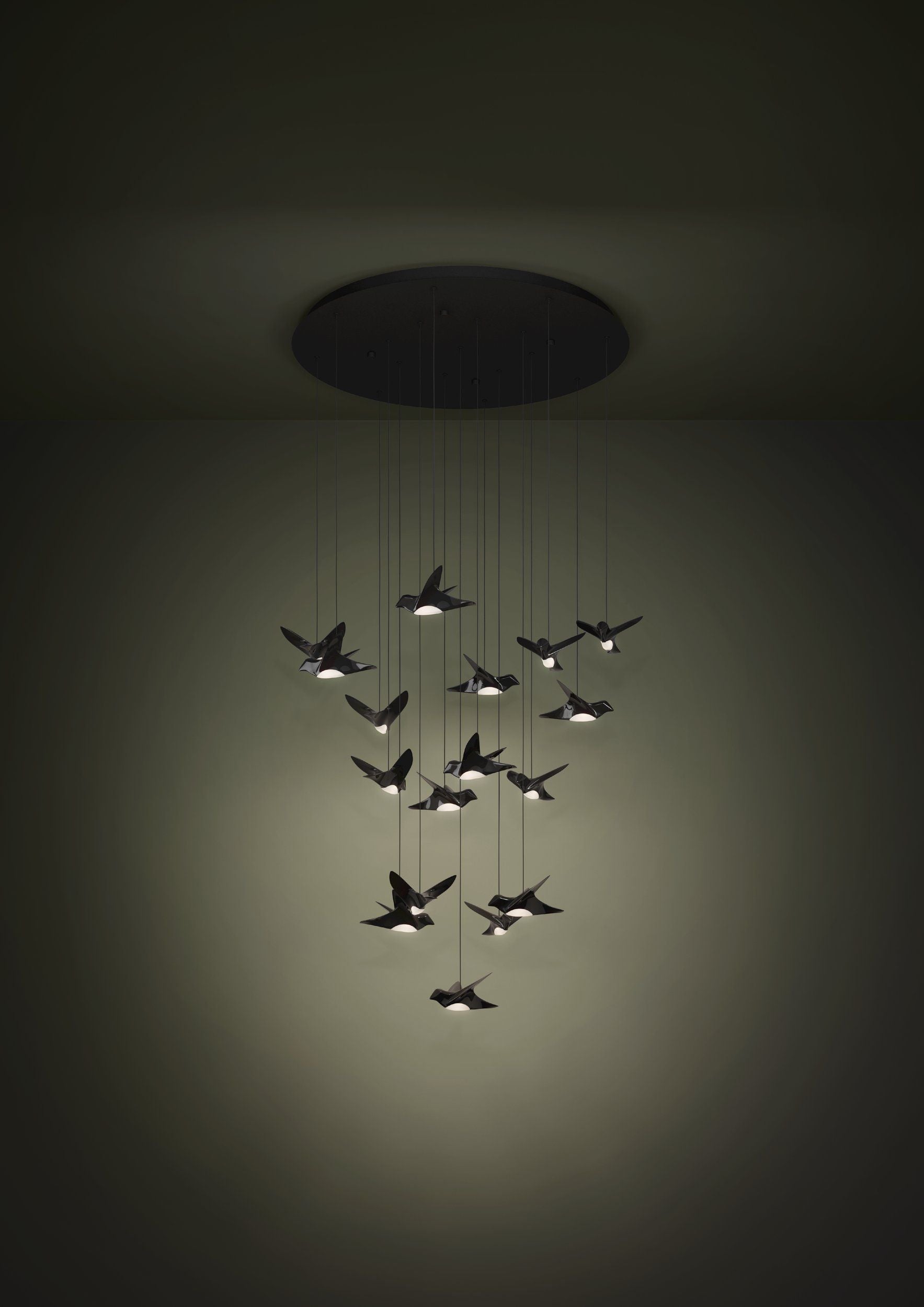 Paratebueno 17LT Round LED Pendant Black