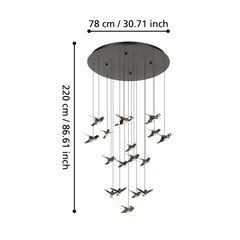 Paratebueno 17LT Round LED Pendant Black