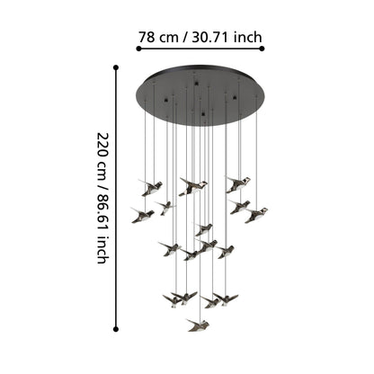 Paratebueno 17LT Round LED Pendant Black