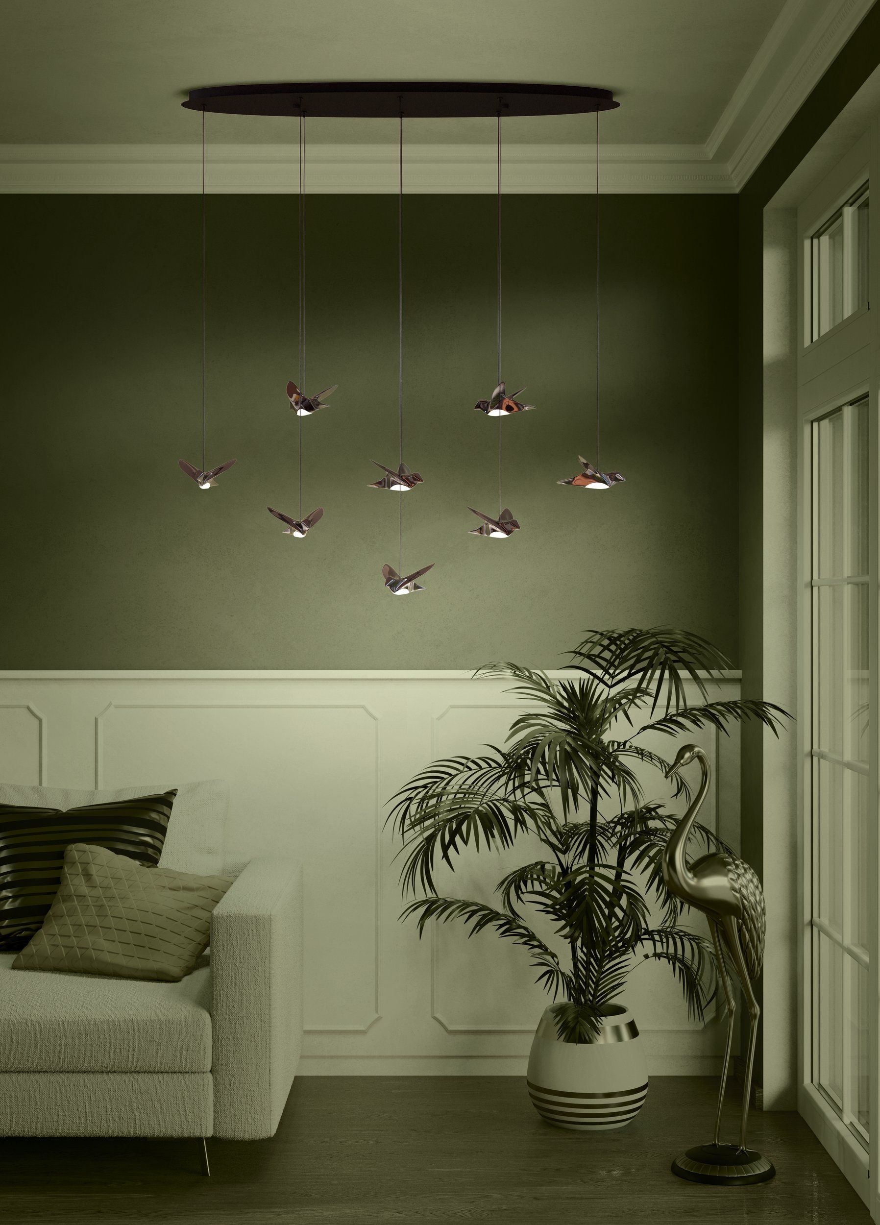 Paratebueno 8LT LED Pendant Black