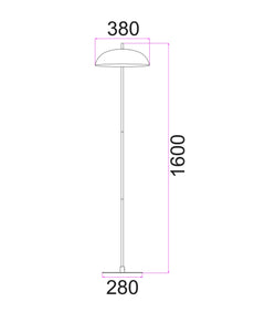 Paraguas Dome Floor Lamp