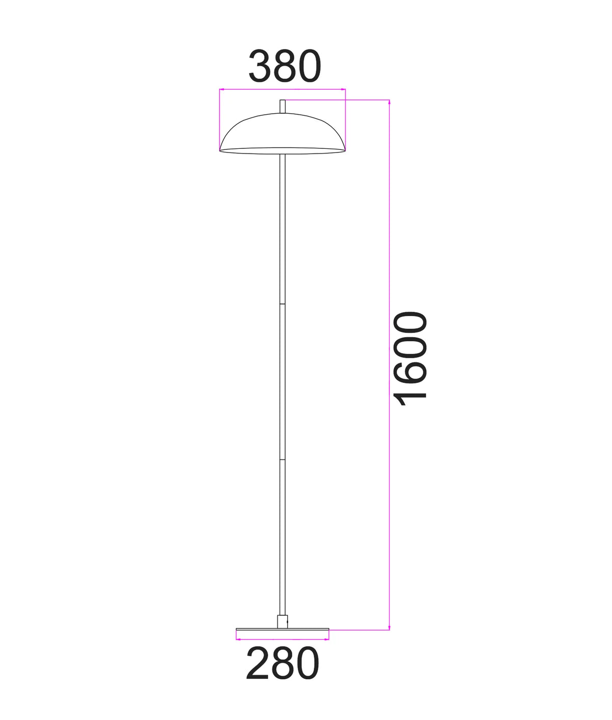 Paraguas Dome Floor Lamp
