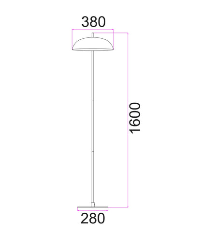 Paraguas Dome Floor Lamp