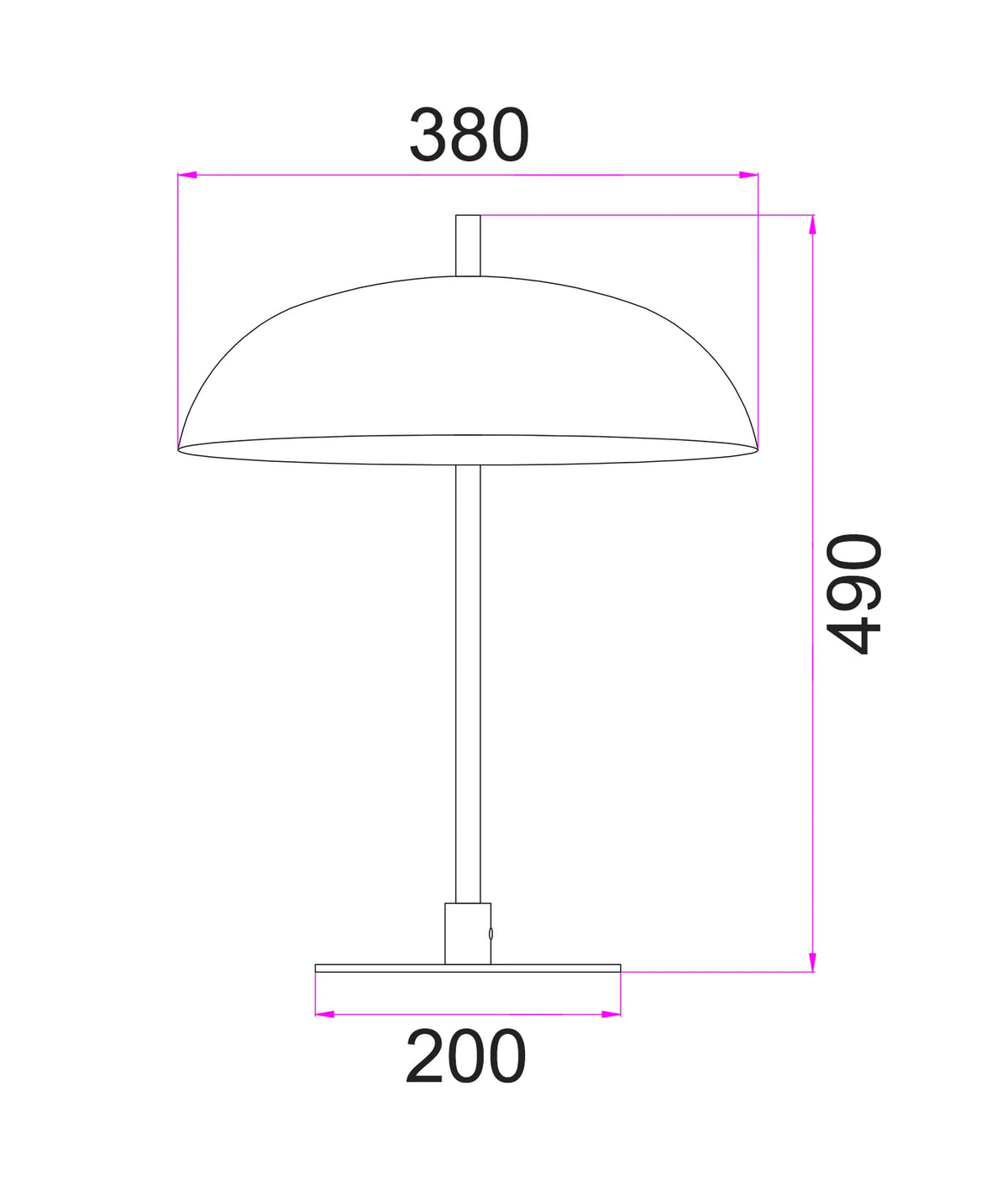 Paraguas Dome Table Lamp