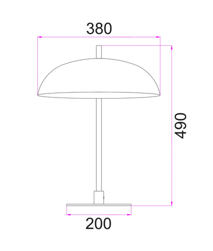 Paraguas Dome Table Lamp