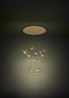 Paratebueno 2 17LT Round LED Pendant Brass