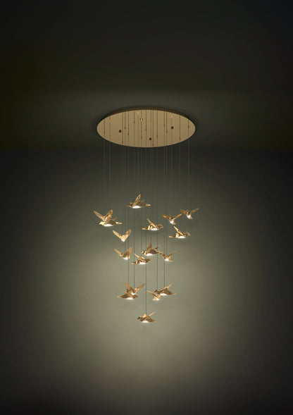 Paratebueno 2 17LT Round LED Pendant Brass