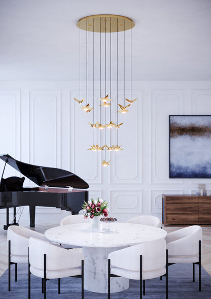 Paratebueno 2 17LT Round LED Pendant Brass