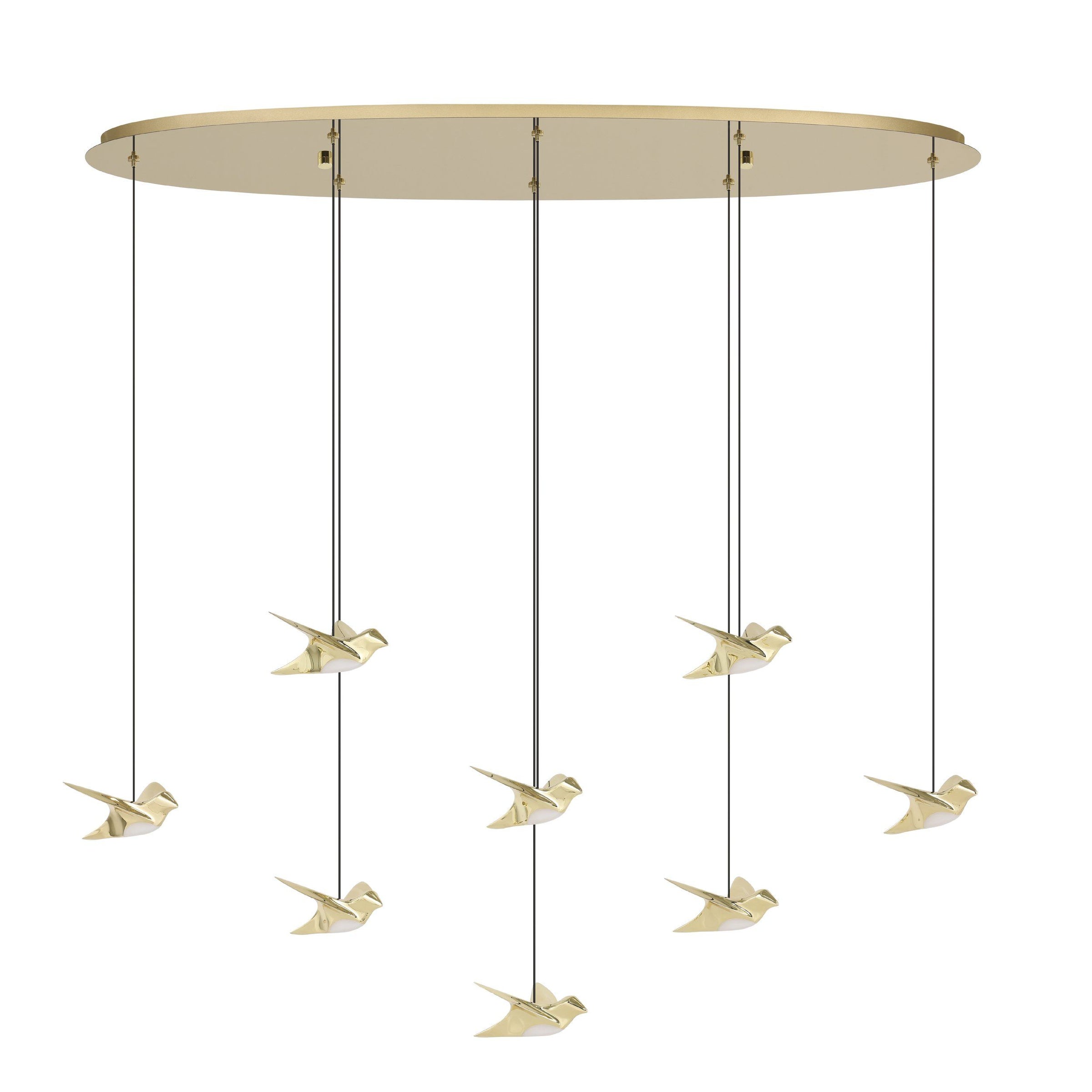 Paratebueno 2 8LT LED Pendant Brass