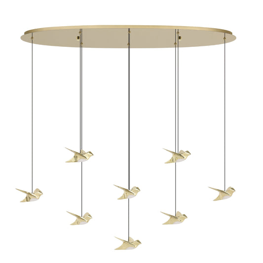 Paratebueno 2 8LT LED Pendant Brass
