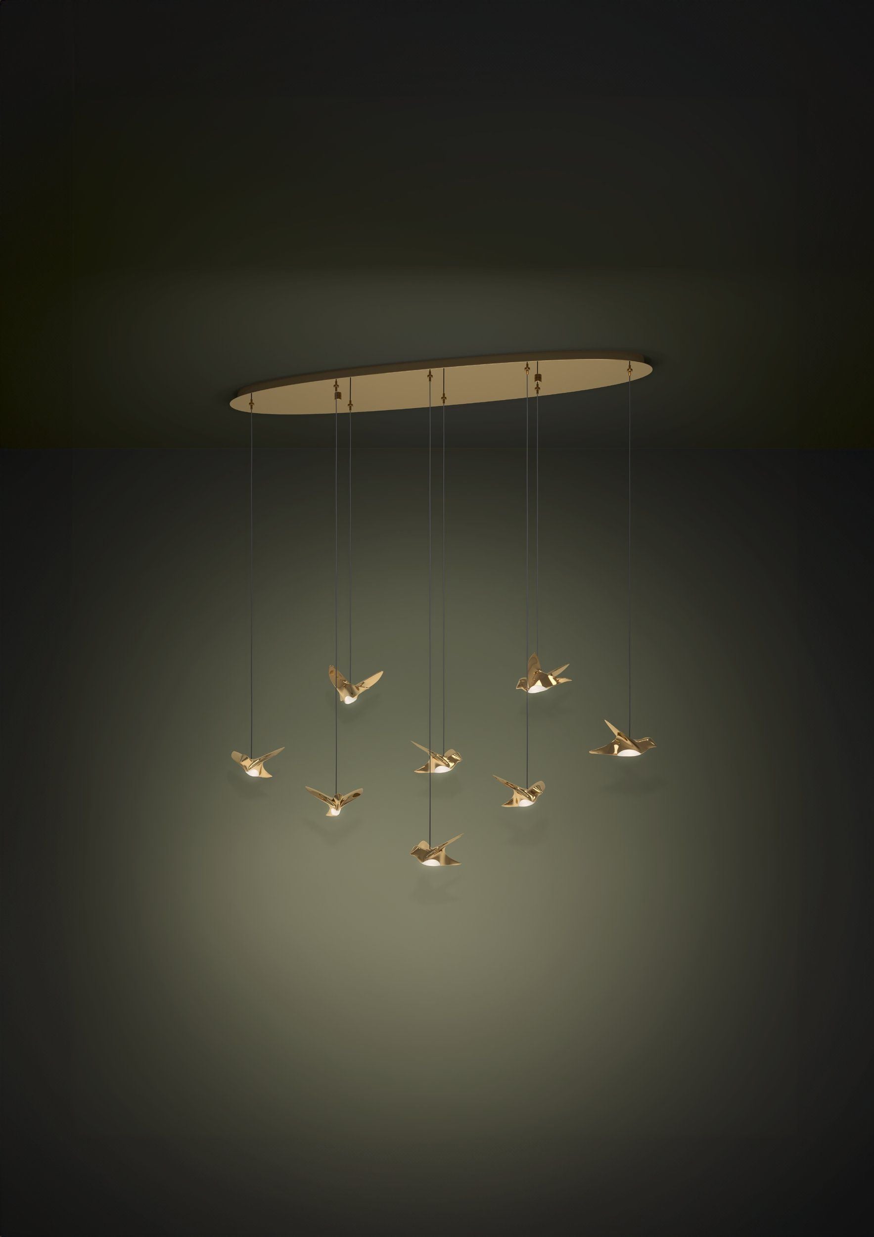 Paratebueno 2 8LT LED Pendant Brass