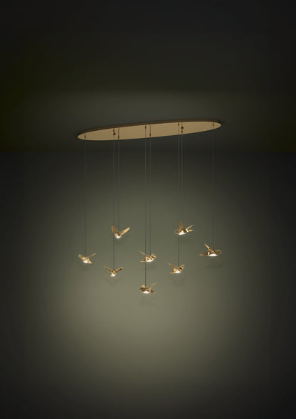 Paratebueno 2 8LT LED Pendant Brass