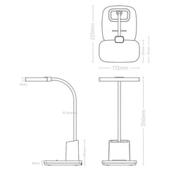 Penchi Rechargeable 10w LED Desk Lamp White