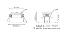Pico-3 Tiltable 3w LED Mini Downlight