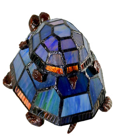 Piggyback Leadlight Turtle Lamp